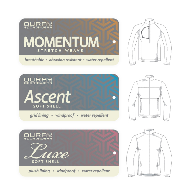 Tag example for outerwear Outerwear tag example