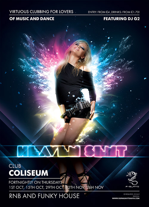 Nightclub Flyer Sample 01 Night Club Flyer - Virtuous Music and Dance Clubbing
