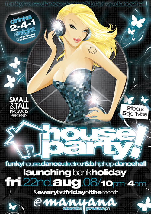 Nightclub Flyer Sample 34 Night Club Flyer – Bank Holiday House Party