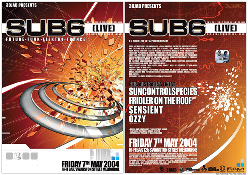 Nightclub Flyer Sample 23 Night Club Flyer - Future, Punk, Elektro, Trance, Live