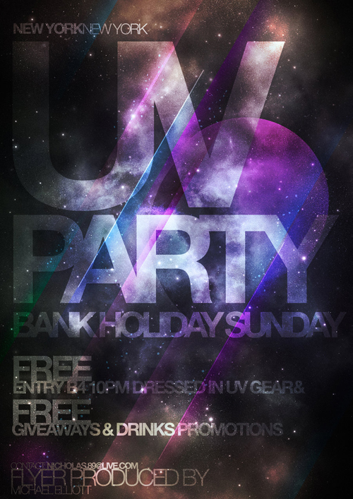 Nightclub Flyer Sample 27 Night Club Flyer – UV Party Bank Holiday
