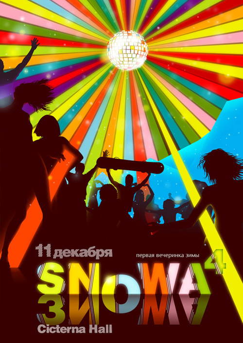 Nightclub Flyer Sample 68 Night Club Flyer - Snow A4