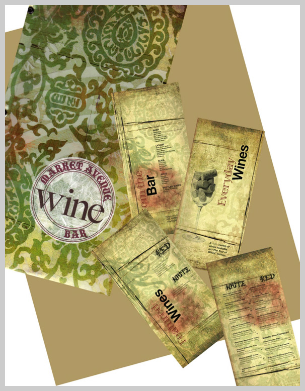 wine menu design 11 Wine Menu Design - Market Avenue Wine Bar