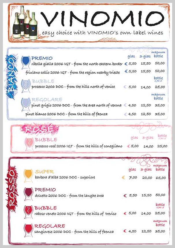 wine menu design 16 Wine Menu Design - Vinomio