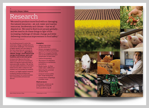college brochure design 09 College Brochure Design - Harper Adams University College Mini Guide