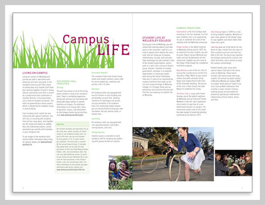 college brochure design 15 College Brochure Design - Wellesley College Orientation Series