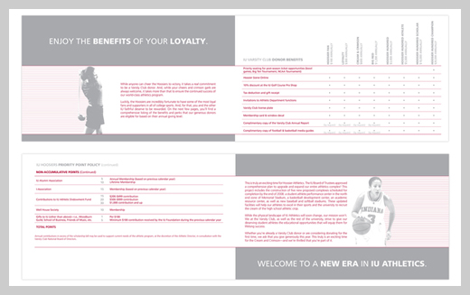 college brochure design 18 College Brochure Design - Indiana University Varsity Club Brochure