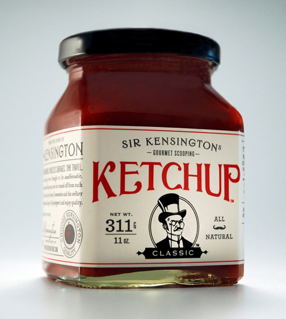 food label design 15 Food Label Design - Gourmet Scooping Ketchup
