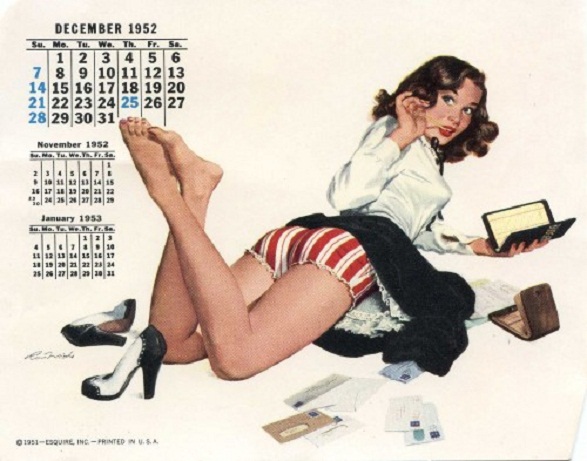 Pin-Up Girl Calendar 01 Pin-Up Girl Calendar - 1952 Esquire Pin-up