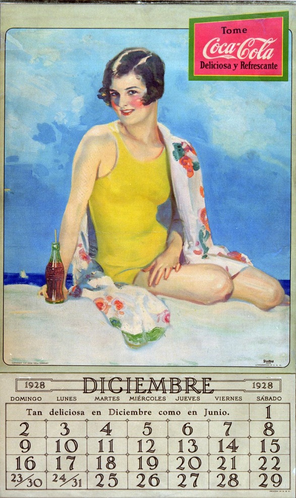 Pin-Up Girl Calendar 12 Pin-Up Girl Calendar - Mexican Coca Cola Calendar