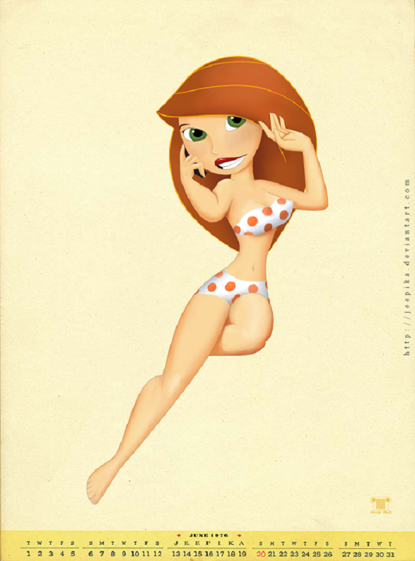 Pin-Up Girl Calendar 19 Pin-Up Girl Calendar - Kim Possible