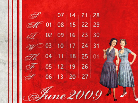 Pin-Up Girl Calendar 20 Pin-Up Girl Calendar - 2009 Vintage Calendar by Jeepika