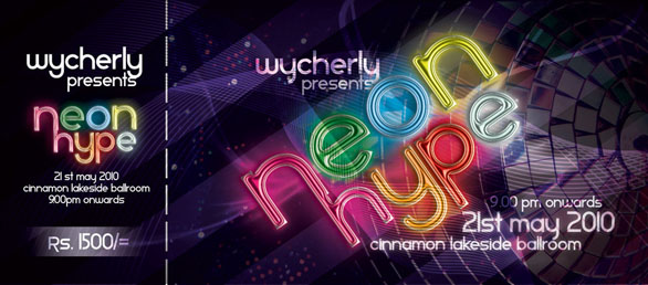 custom ticket invitations 05 Custom Ticket Invitations - Neon