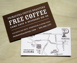 business card map