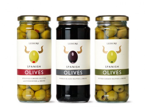 Minimalist olive jar labels leisure foods olive jar label