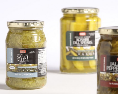 Rounded corners make for a classier look. Giaant eagle jar label