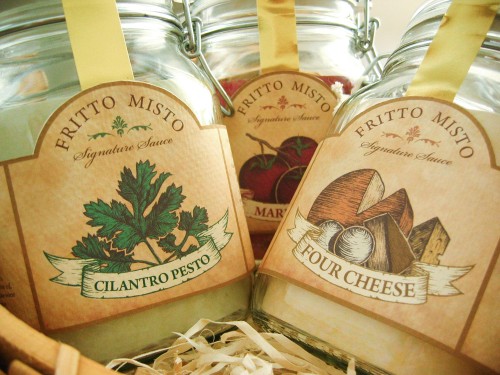 Rustic jar labels Cafe label
