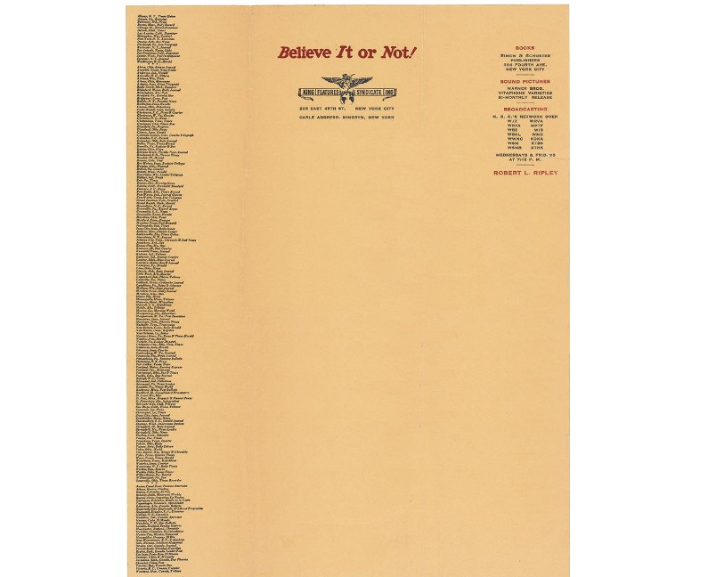 Personal Letterhead - Robert Ripley
