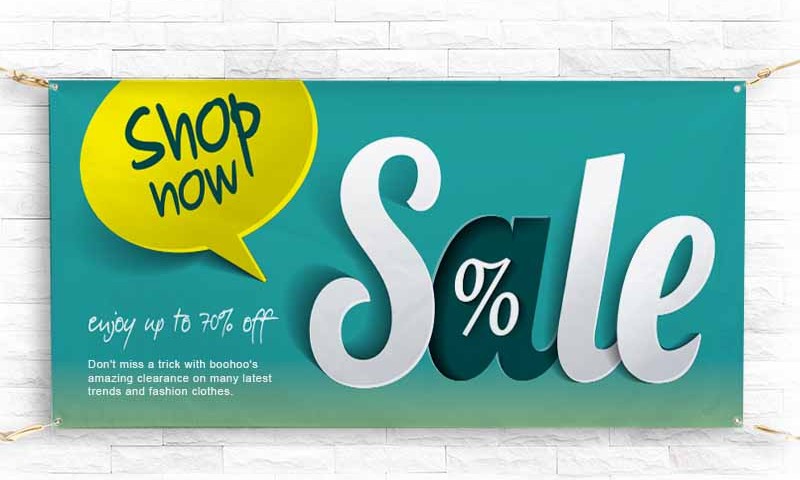 Typography choices should be taken seriously. Sale banner