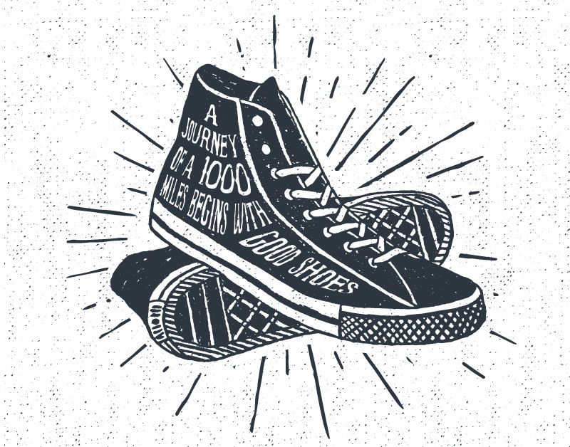Negative space design - shoes