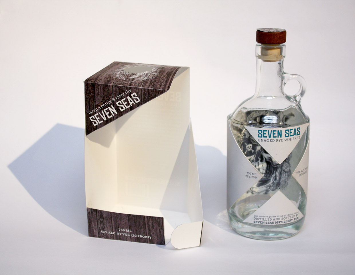 Designing negative space can help make the most critical details about a product pop. This is important not just for packaging, but photos as well. Liquor negative space