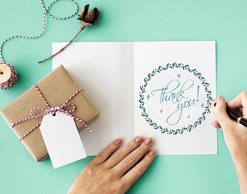 Figure out what you really want. how to make thank you cards pop