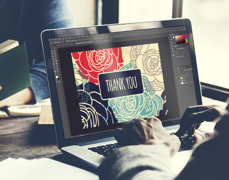 Templates are a useful tool for helping design better thank you cards. Editing thank you card