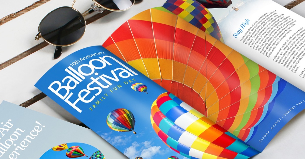 This brochure has very clear focal points for both text and images. Brochure focal point