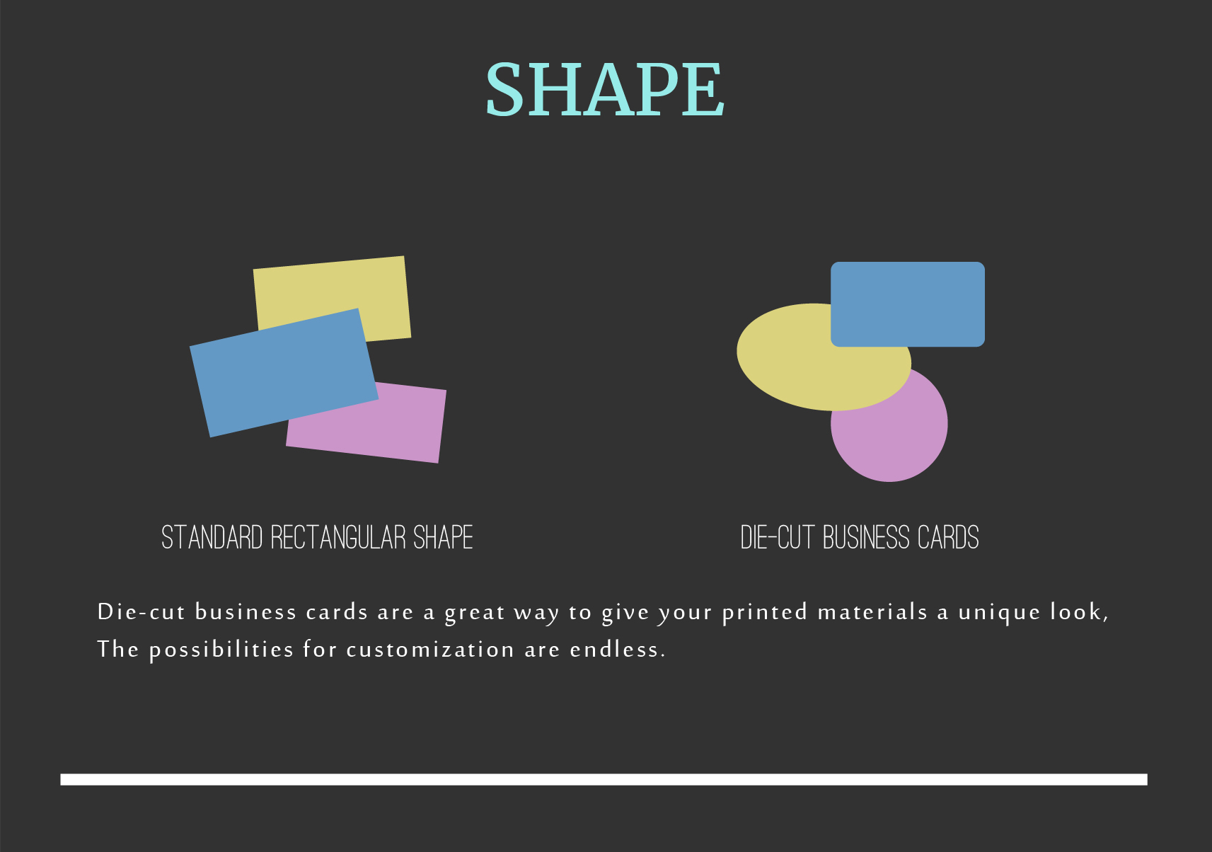 Business card shapes shapes for business cards