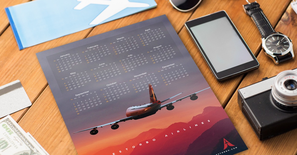 This classic theme is one of the oldest of all popular calendar themes. Airplane Calendars